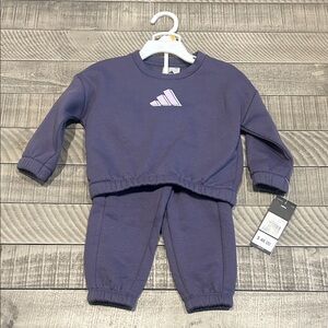 Adidas Kids Jogger Set in Dark Purple